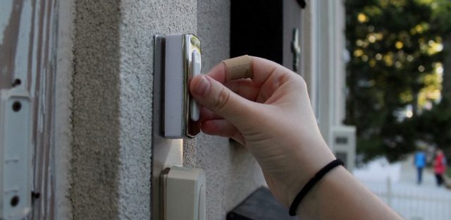 pressing door bell